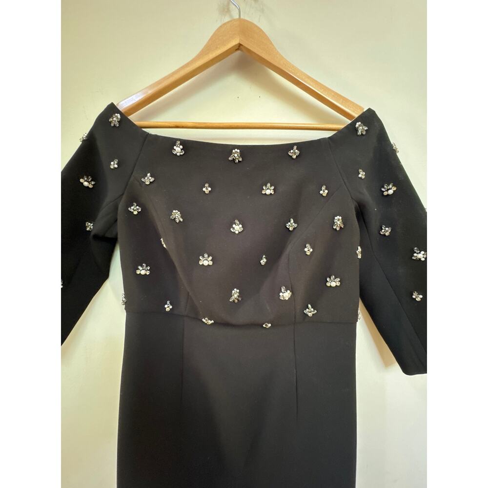 Sachin & Babi NWT Fatima Off-The-Shoulder Midi Dress Size 2 Embellished Classic - Picture 3 of 9